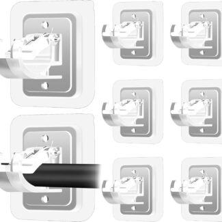 Codoule Self Adhesive No Drill Adjustable Curtain Rod Holder Hooks Brackets, Nail Free, No Drilling Hangers for Bathroom, Kitchen, Home, Bathroom and Hotel, Transparent, 8PCS